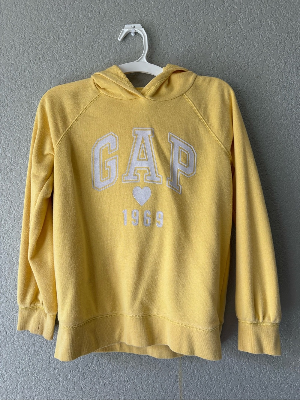 GAP Yellow Crewneck Hoodie Sweatshirt with White Logo
